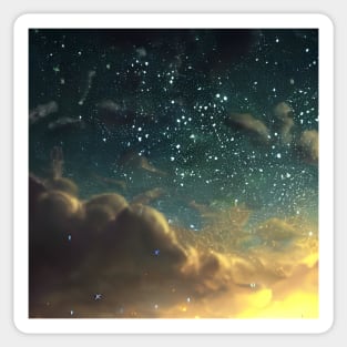 Starry Nightscape Sticker